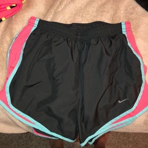 Nike workout shorts, dark gray
